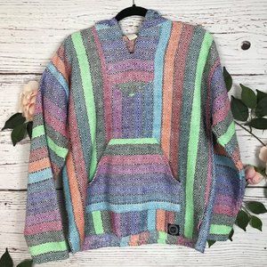 Orizaba Original Size s Rainbow Baja Style Sweater